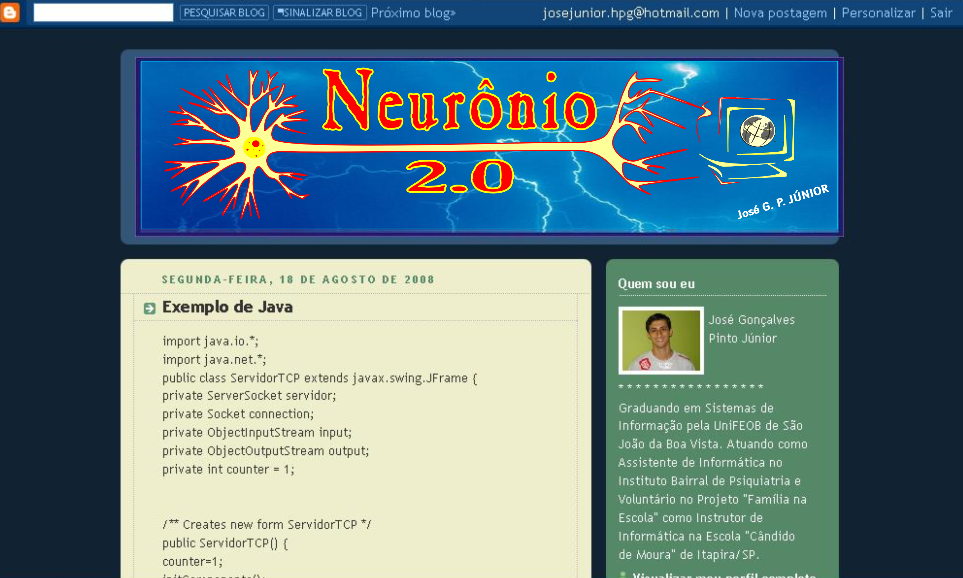 Blog Neurônio 2.0 - Primeira Versão